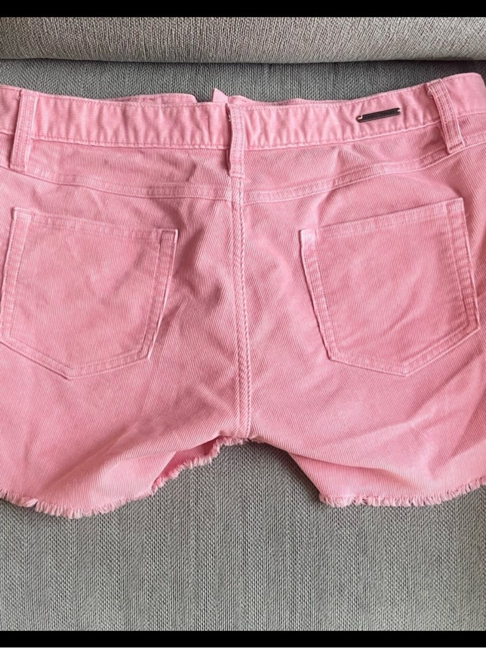 Carve Designs Pink Corduroy Frayed-Hem Women’s Shorts - Picture 2 of 3